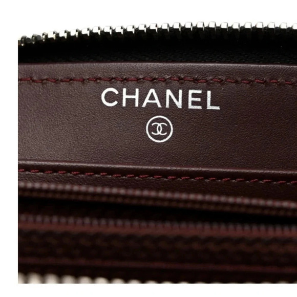 CHANEL Caviar Quilted Large Gusset Zip Around Wallet Black - Picture 5 of 13